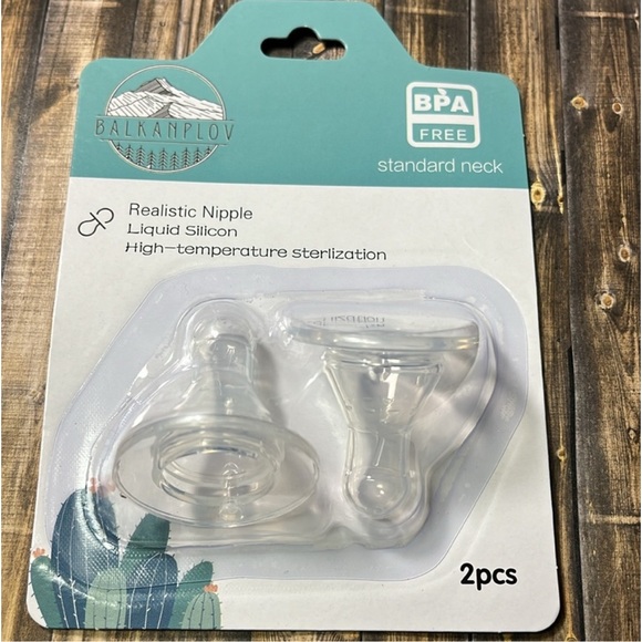 5for$10 Balkanplov Realistic Silicon Nipple BPA-FREE Baby Accessories NWT - Picture 4 of 4